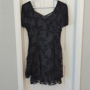 Amanda Taylor Vintage Chiffon Floral Burnout Dress Size 12